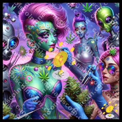 Intergalactic yerba at space party