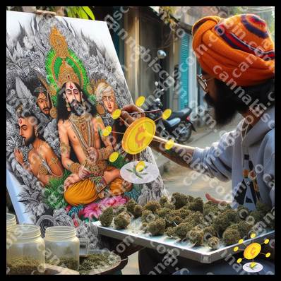 Mystical bud in the creative dance