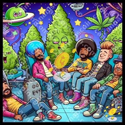 Ship of little ganjas in space